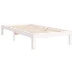 vidaXL Cadre de lit sans matelas blanc 100x200 cm bois de pin massif