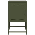 vidaXL Table de chevet vert olive 36x39x60 5 cm acier