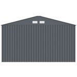Abri de jardin en acier 12,99 m² - Kit d'ancrage inclus - Gris anthracite