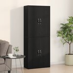 Armoires vidaXL 2 Pièces Chêne Noir 69 5x34x180 cm Bois d'ingénierie