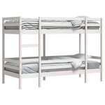 vidaXL Lit superposé Blanc 90x190 cm Bois de pin massif