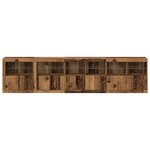 vidaXL Buffet avec Éclairages LED Bois Ancien 283x37x67 cm