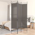 vidaXL Cloison de séparation 3 panneaux Anthracite 120x200 cm Tissu