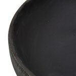 vidaXL Vasque à poser gris et noir ovale 59x40x14 cm céramique
