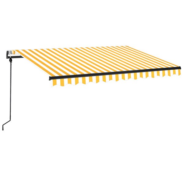 vidaXL Auvent rétractable automatique 350x250 cm Jaune et blanc