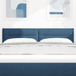 vidaXL Tête de Lit LED Design Lignes Bleu 80 cm Tissu