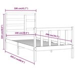 vidaXL Cadre de lit sans matelas 100x200 cm bois massif de pin