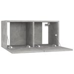 vidaXL Meuble TV suspendu Gris béton 60x30x30 cm