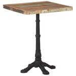 vidaXL Table de bistro 60x60x76 cm Bois massif de récupération
