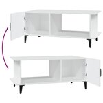 vidaXL Table basse Blanc 90x50x40 cm Bois d'ingénierie