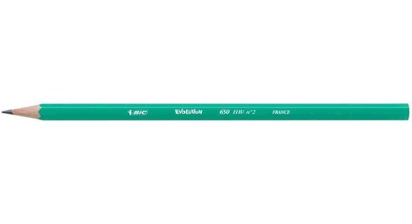 Crayon papier graphite Hexagonal ECO EVOLUTION 650 Résine SANS bois HB BIC