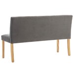 vidaXL Banc 140 cm Gris Velours