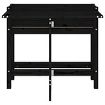 vidaXL Jardinière de jardin avec dessus pliable noir bois pin massif
