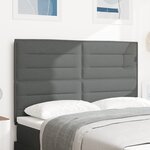 vidaXL Tête de lit LED Design Épuré Gris Foncé 80 cm Tissu