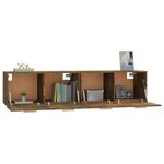 vidaXL Armoires murales 2Pièces Chêne fumé 80x35x36 5cm Bois d'ingénierie