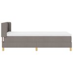 vidaXL Lit à Ressorts avec Matelas Taupe 80x200 cm Tissu