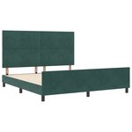 vidaXL Cadre de Lit Vert Foncé 180x200 cm Velours