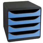 Module De Classement Big Box 4 Tiroirs Iderama - Bleu Glacé - Exacompta