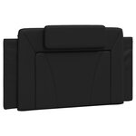 vidaXL Cadre de lit avec tête de lit Noir 100x200 cm Similicuir