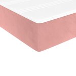 vidaXL Matelas de lit à ressorts ensachés rose 80x210x20 cm velours