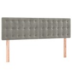 vidaXL Tête de lit à LED Gris clair 144x5x78/88 cm Velours