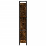 vidaXL Bibliothèque chêne fumé 79x30x180 cm bois d'ingénierie et métal