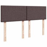 vidaXL Sommier à lattes de lit avec matelas Marron foncé 140x190 cm