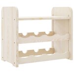 vidaXL Casier à vin avec panneau supérieur 43x25x37 cm bois pin massif