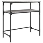 vidaXL Table console sonoma gris 75x35 5x75 cm bois d'ingénierie