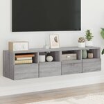 vidaXL Meubles TV muraux 2Pièces sonoma gris 60x30x30cm bois d'ingénierie