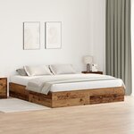 vidaXL Cadre de lit Vieux bois 200x200 cm