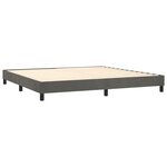 vidaXL Sommier à lattes de lit matelas et LED Gris foncé 200x200 cm
