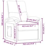 vidaXL Fauteuil inclinable Gris foncé Tissu