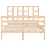 vidaXL Cadre de lit sans matelas 120x200 cm bois massif