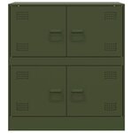 vidaXL Buffet vert olive 67x39x73 cm acier