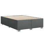 vidaXL Cadre de lit sans matelas gris foncé 160x200 cm tissu