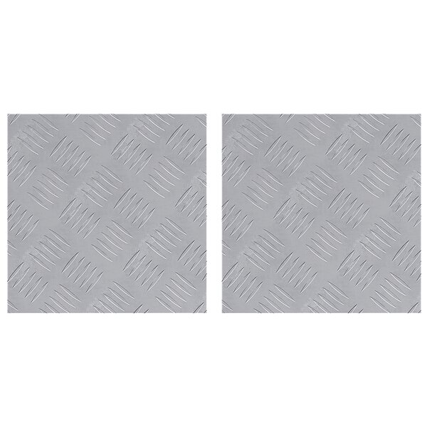 vidaXL Plaques en aluminium à motifs - 2 pièces  antidérapantes  30x30 cm