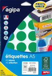 Apli-Agipa - 240 pastilles adhésives permanentes vertes 30 mm (colis de 5)