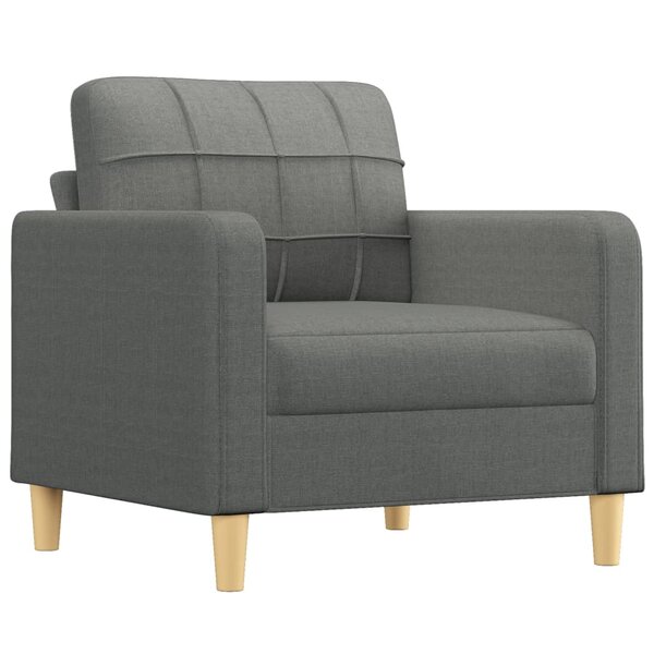 vidaXL Fauteuil Gris foncé 60 cm Tissu
