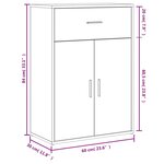 vidaXL Buffet chêne sonoma 60x30x84 cm bois d'ingénierie