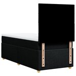 vidaXL Sommier à lattes de lit avec matelas Noir 90x190 cm Tissu