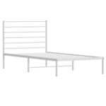 vidaXL Cadre de lit métal sans matelas et tête de lit blanc 100x190 cm