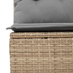 vidaXL Salon de jardin avec coussins 12 Pièces beige résine tressée