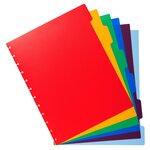 Intercalaires Polypropylènes Couleurs 6 Positions Pour Porte-vues À Anneaux - Couleurs Assorties - X 10 - Exacompta