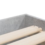 vidaXL Cadre de lit avec tiroirs sans matelas gris béton 90x200 cm