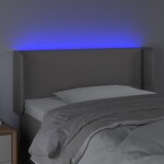 vidaXL Tête de lit à LED Gris 83x16x78/88 cm Similicuir