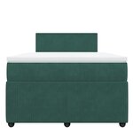 vidaXL Sommier à lattes de lit avec matelas vert foncé 120x190 cm