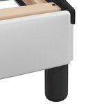 vidaXL Cadre de lit sans matelas blanc et noir 140x200 cm similicuir
