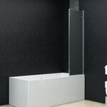 vidaXL Cabine de douche pliable 3 panneaux ESG 130x138 cm