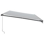 vidaXL Auvent manuel rétractable avec LED anthracite blanc 600x350 cm